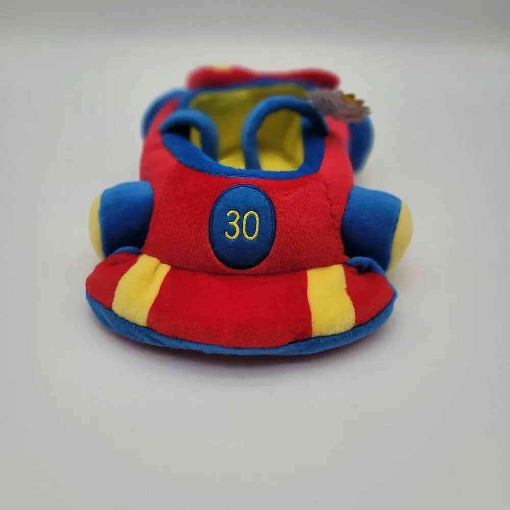 Vintage 90s Colorful Kids 13” Inch Racecar #30 Plush Easter Basket. New With Tag